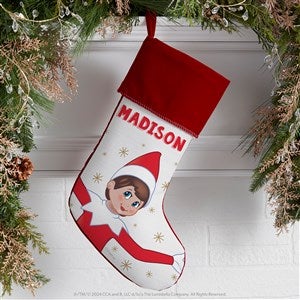 The Elf on the Shelf® Personalized Burgundy Christmas Stockings - 50071-B