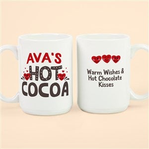 Hot Cocoa Personalized Latte Mug 16 oz.-  White - 50083-U