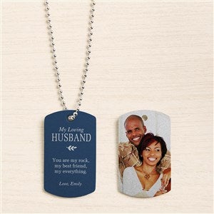 To My Husband Personalized Photo 2 Sided Dog Tag - 50112