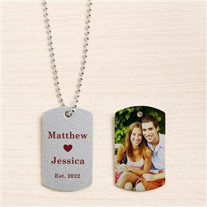 His Heart Personalized Photo 2 Sided Dog Tag - 50120