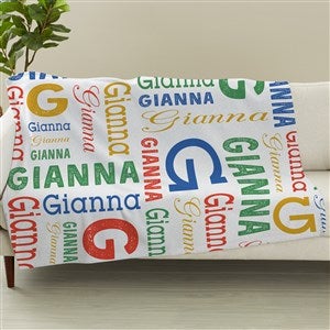 Trendy Repeating Name Personalized 50x60 Sweatshirt Blanket - 50128-SW