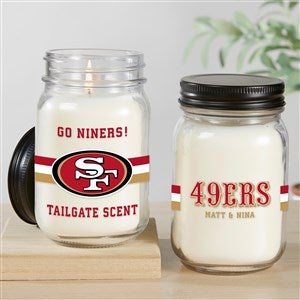 NFL San Francisco 49ers Personalized Farmhouse Candle Jar - 50133