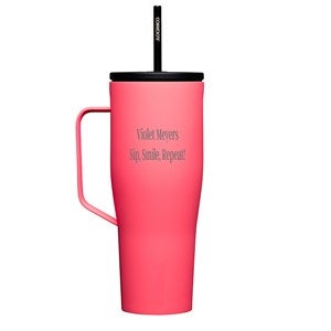 Engraved Corkcicle 30oz Cold Cup with Handle in Paradise Punch - 50234