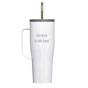 Engraved Corkcicle 30oz Cold Cup with Handle in Unicorn Sparkle - 50237