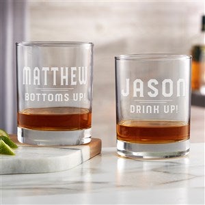 Classic Man Engraved Old Fashioned Whiskey Glass - 50272