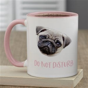 Pet Photo Face Cutout Personalized Coffee Mug 11 oz.- Pink - 50283-P