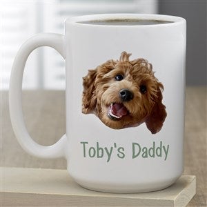 Pet Photo Face Cutout Personalized Coffee Mug 15 oz.- White - 50283-L