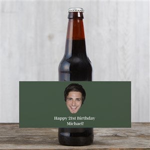 Photo Face Cutout Personalized Beer Bottle Labels - 50296-L