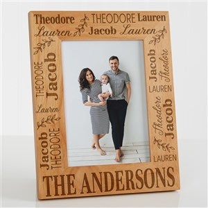 Classic Family Repeating Name Personalized Picture Frame- 5 x 7 - 50309-M