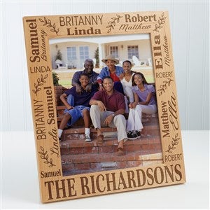 Classic Family Repeating Name Personalized Picture Frame- 8 x 10 - 50309-L