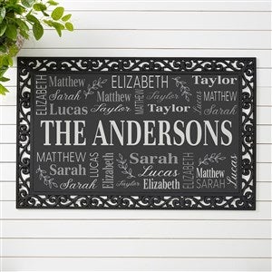 Classic Family Repeating Name Personalized Doormat- 20x35 - 50310-M