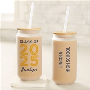 Graduating Class Personalized Frosted Iced Coffee Tumbler - 50356