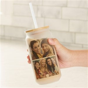 Photo Collage Personalized Frosted Iced Coffee Tumbler- 2 Photos - 50359-2