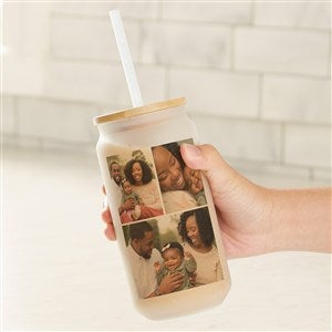 Photo Collage Personalized Frosted Iced Coffee Tumbler- 3 Photos - 50359-3