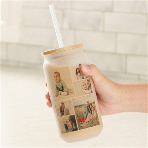 Photo Collage Personalized Frosted Iced Coffee Tumbler- 6 Photos - 50359-6