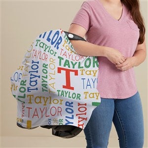 Trendy Repeating Name Personalized 5 in 1 Nursing Cover - 50369