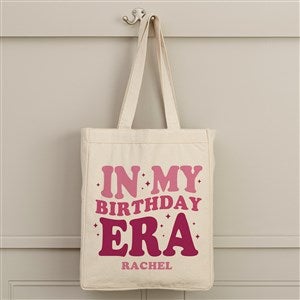In My Birthday Era Personalized Canvas Tote Bag- 14quot; x 10quot; - 50399-S