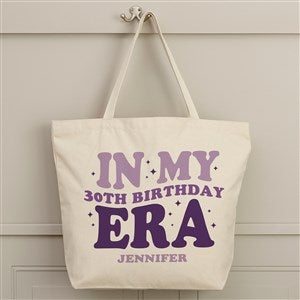 In My Birthday Era Personalized Canvas Tote Bag- 20quot; x 15quot; - 50399