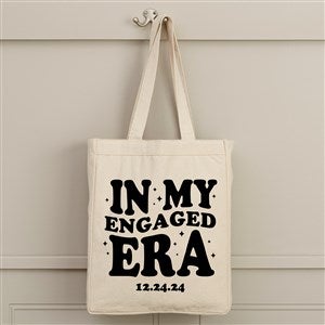 In My Engaged Era Personalized Canvas Tote Bag- 14quot; x 10quot; - 50400-S