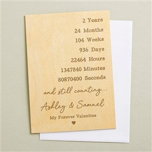 My Forever Personalized 5x7 Wooden Greeting Card - 50501