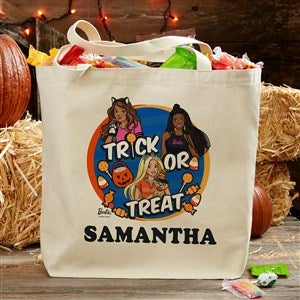 Personalized Barbie Halloween Canvas Tote Bags - Large - 50503-L