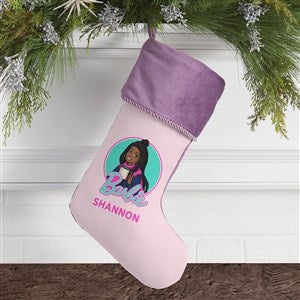 Barbie™ Holiday Personalized Purple Stockings - 50510-P