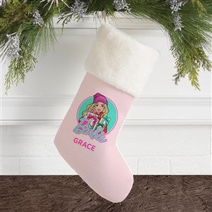 Barbie™ Holiday Personalized Ivory Faux Fur Stockings - 50510-IF