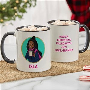 Barbie™ Holiday Personalized Ceramic Mug 11 oz.- Black - 50512-B