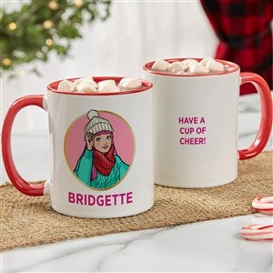 Barbie™ Holiday Personalized Ceramic Mug 11 oz.- Red - 50512-R