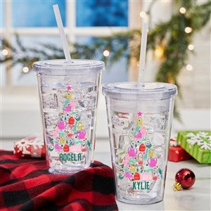 Barbie™ Holiday Personalized 17 oz. Insulated Acrylic Tumbler - 50515