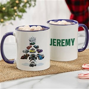 Hot Wheels™ Holiday Personalized Ceramic Mug 11 oz.- Blue - 50519-BL