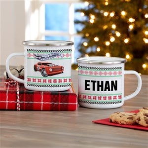 Hot Wheels™ Holiday Personalized Kids Enamel Mug-Small - 50520-S