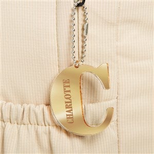 Initial and Name Personalized Gold Mirrored Acrylic Backpack Tag - 50532-G