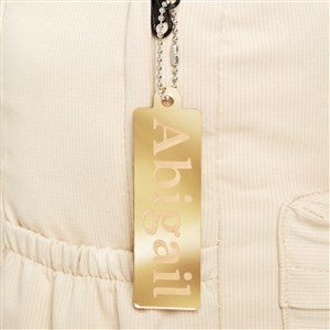 Classic Style Personalized Gold Acrylic Backpack Tag - 50533-G