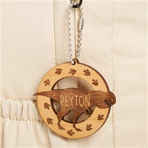 Dinosaur Personalized Wood Backpack Tag- Natural - 50534-N