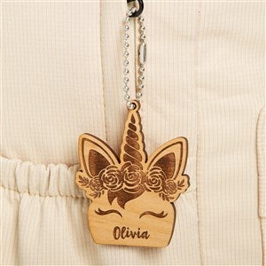 Unicorn Personalized Wood Backpack Tag- Natural - 50536-N