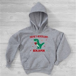 Dino-Mite Personalized Valentines Day Hanes® Kids Hooded Sweatshirt - 50558-YHS