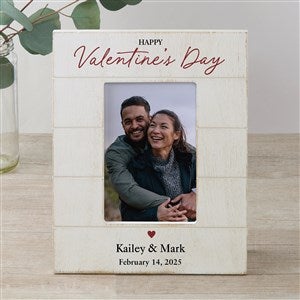 Our First Valentines Day Personalized Shiplap Frame- 4x6 Vertical - 50567-4x6V