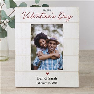 Our First Valentines Day Personalized Shiplap Frame- 5x7 Vertical - 50567-5x7V