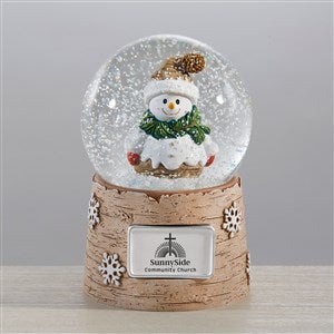 Personalized Logo Snowman Snow Globe - 50656