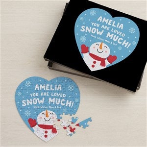 Loved Snow Much Personalized Mini Heart Puzzle - 50667