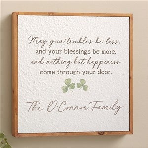 Irish Door Blessing Personalized Pulp Paper Sign 14x14 - 50668-L