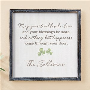 Irish Door Blessing Personalized Blackwashed Frame Wall Art- 12x 12 - 50674B-12x12