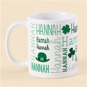 Clover Repeating Name Personalized Coffee Mug 11 oz.- White - 50678-S