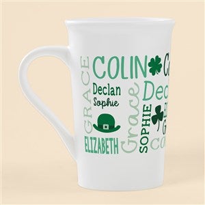 Clover Repeating Name Personalized Latte Mug - 16 oz. White - 50678-U