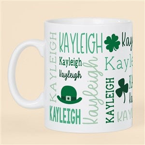 Clover Repeating Name Personalized 30 oz. Oversized Coffee Mug.- White - 50679-LM