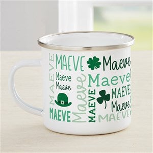 Clover Repeating Name Personalized Enamel Mug - 50680-S