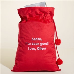 Write Your Own Embroidered Red Santa Sack - 50738