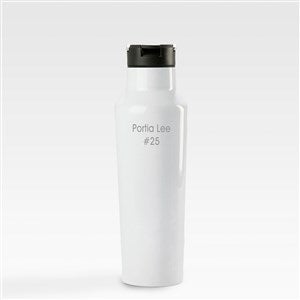 Engraved Corkcicle 20oz Sport Bottle in Unicorn/White Sparkle - 50744-UNI