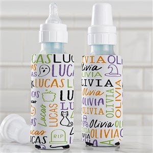 Halloween Repeating Name Personalized Baby Bottle Sleeve - 50771